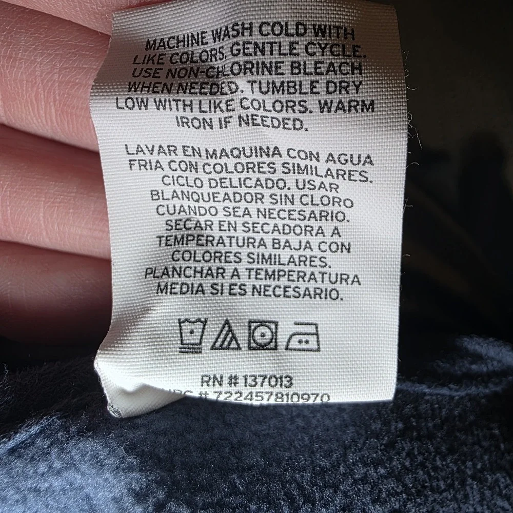 Woolrich Poncho Blue Bohemian Aztec Blanket Wrap Southwest Tribal Fleece Poncho